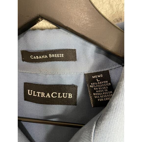 Epcot Food & Wine Festival‎ Shirt Large Cabana Breeze UltraClub Blue Button Up - Picture 2 of 6